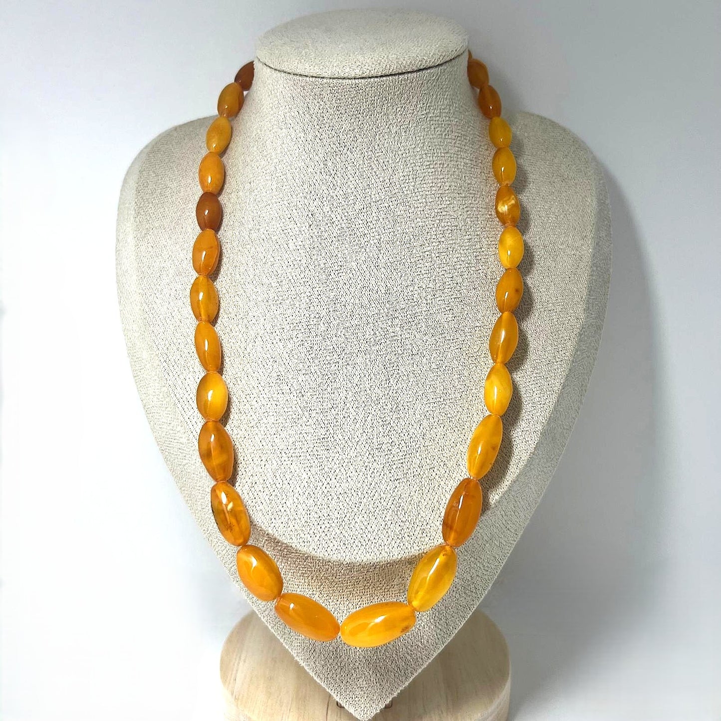 Antike Butterscotch Bernsteinkette 