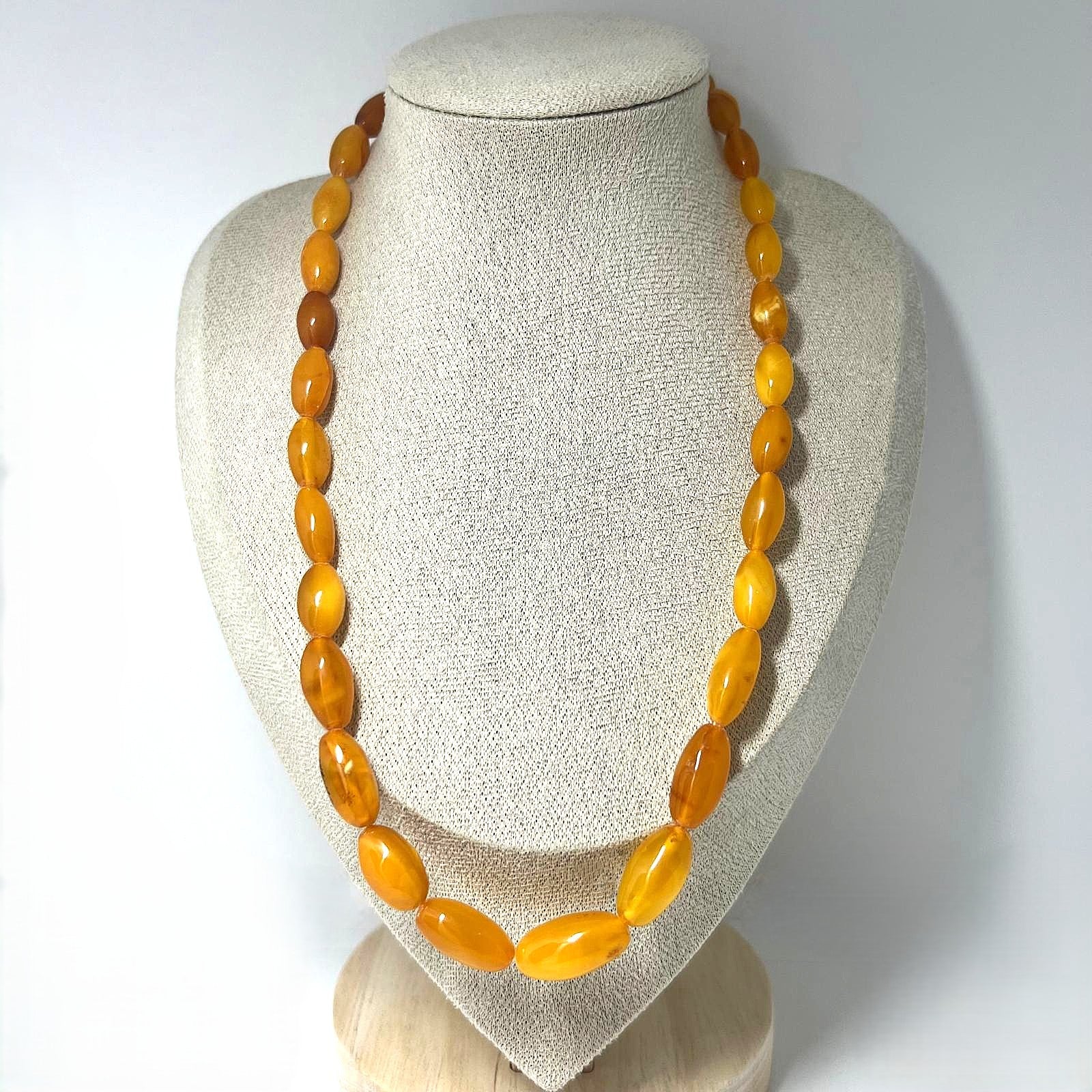 Antike Butterscotch Bernsteinkette 