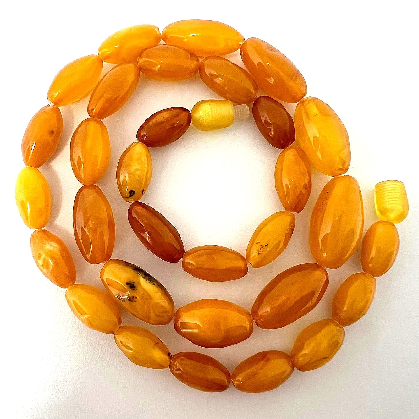 Antike Butterscotch Bernsteinkette 