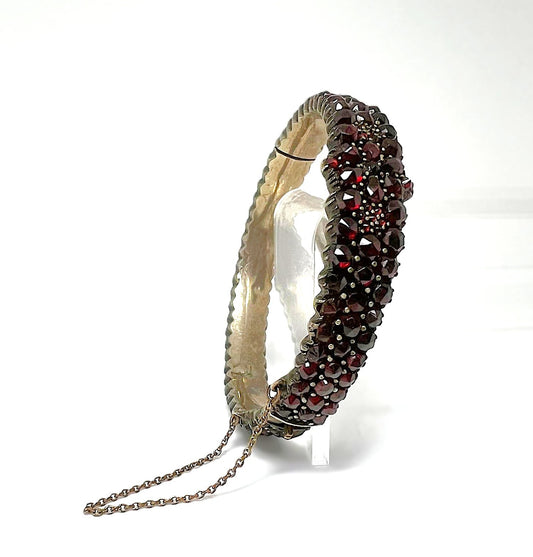 Antiker Böhmischer Granat Armreif 