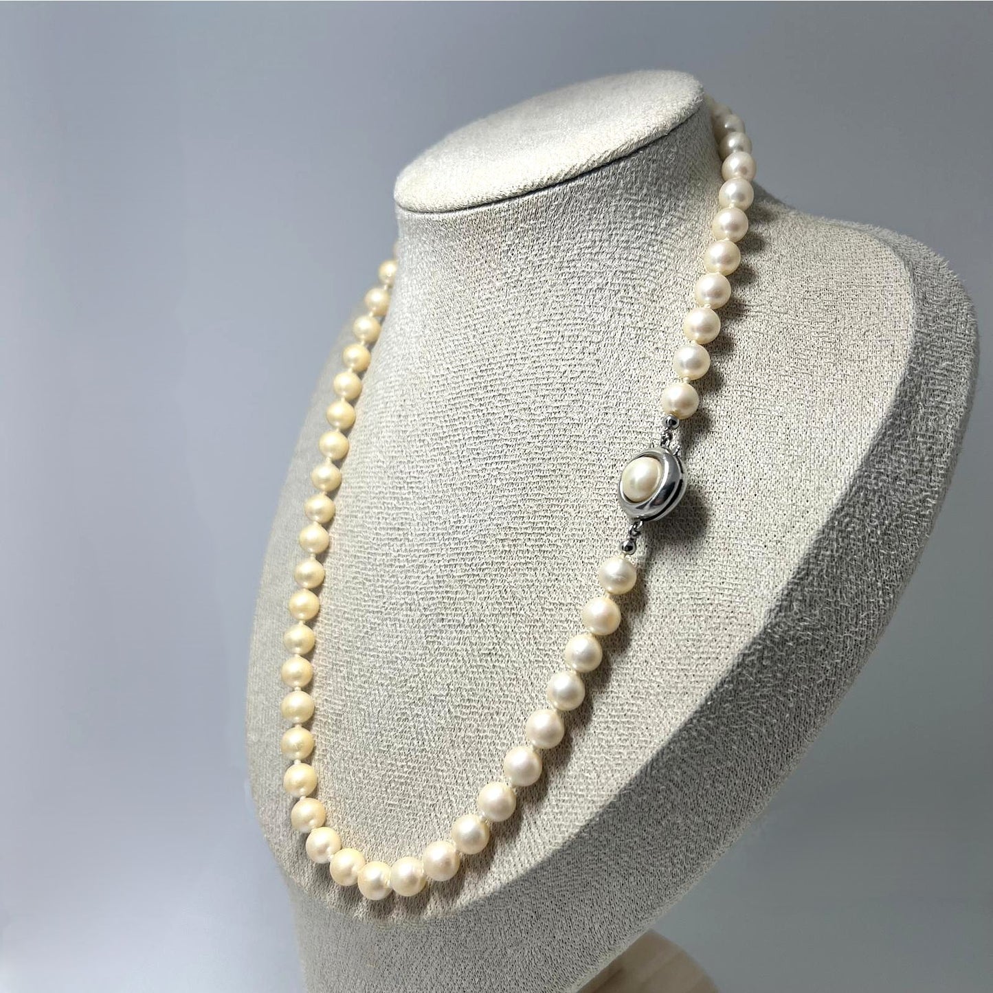 Vintage Perlen Collier 925 Silber 