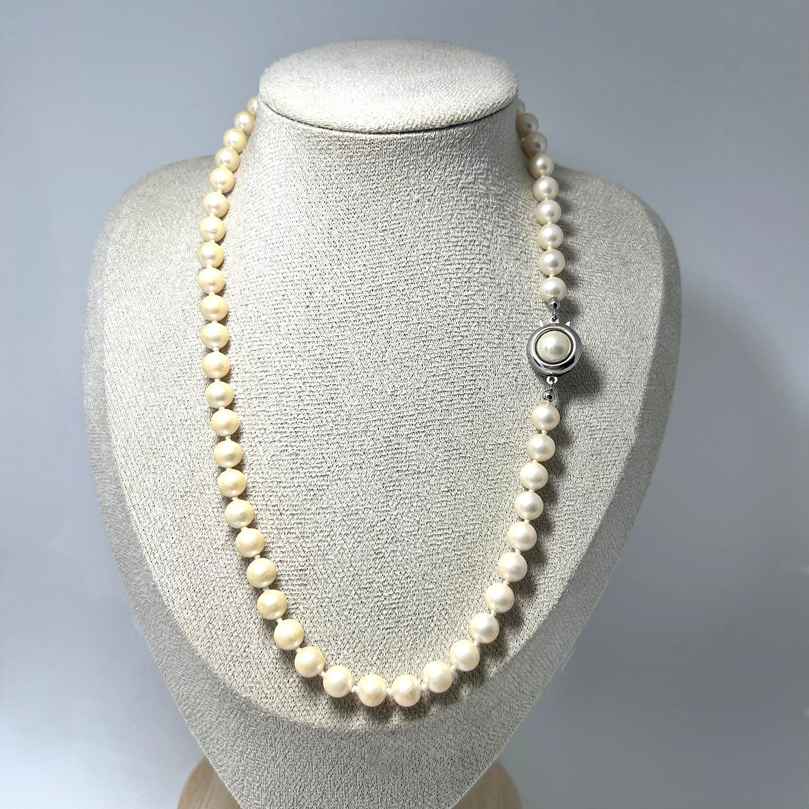 Vintage Perlen Collier 925 Silber 