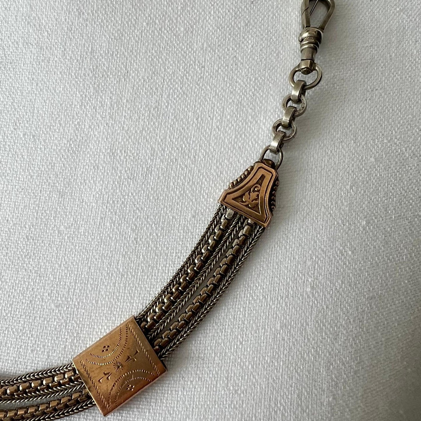 Antike Taschenuhrenkette Chatelaine