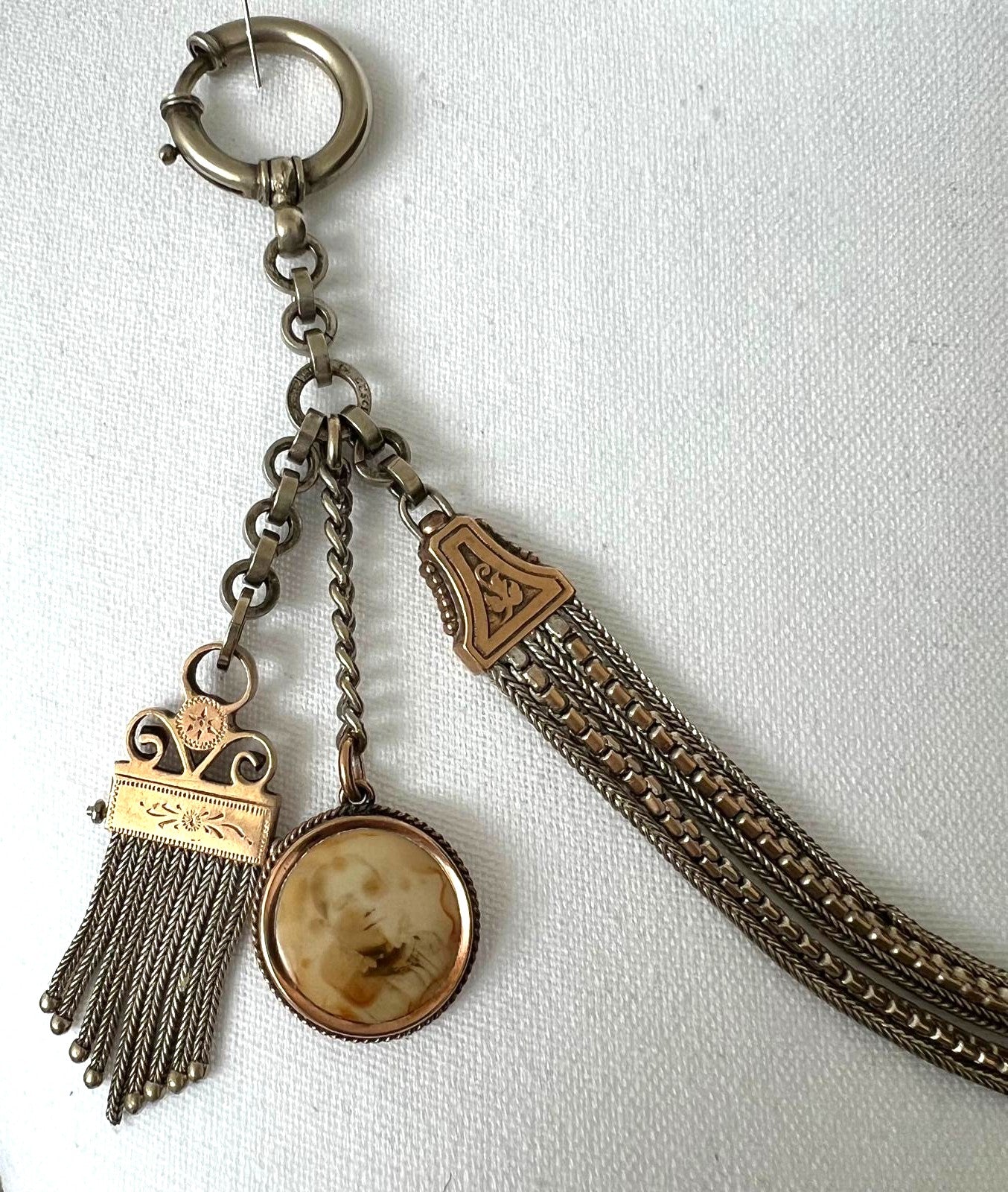 Antike Taschenuhrenkette Chatelaine