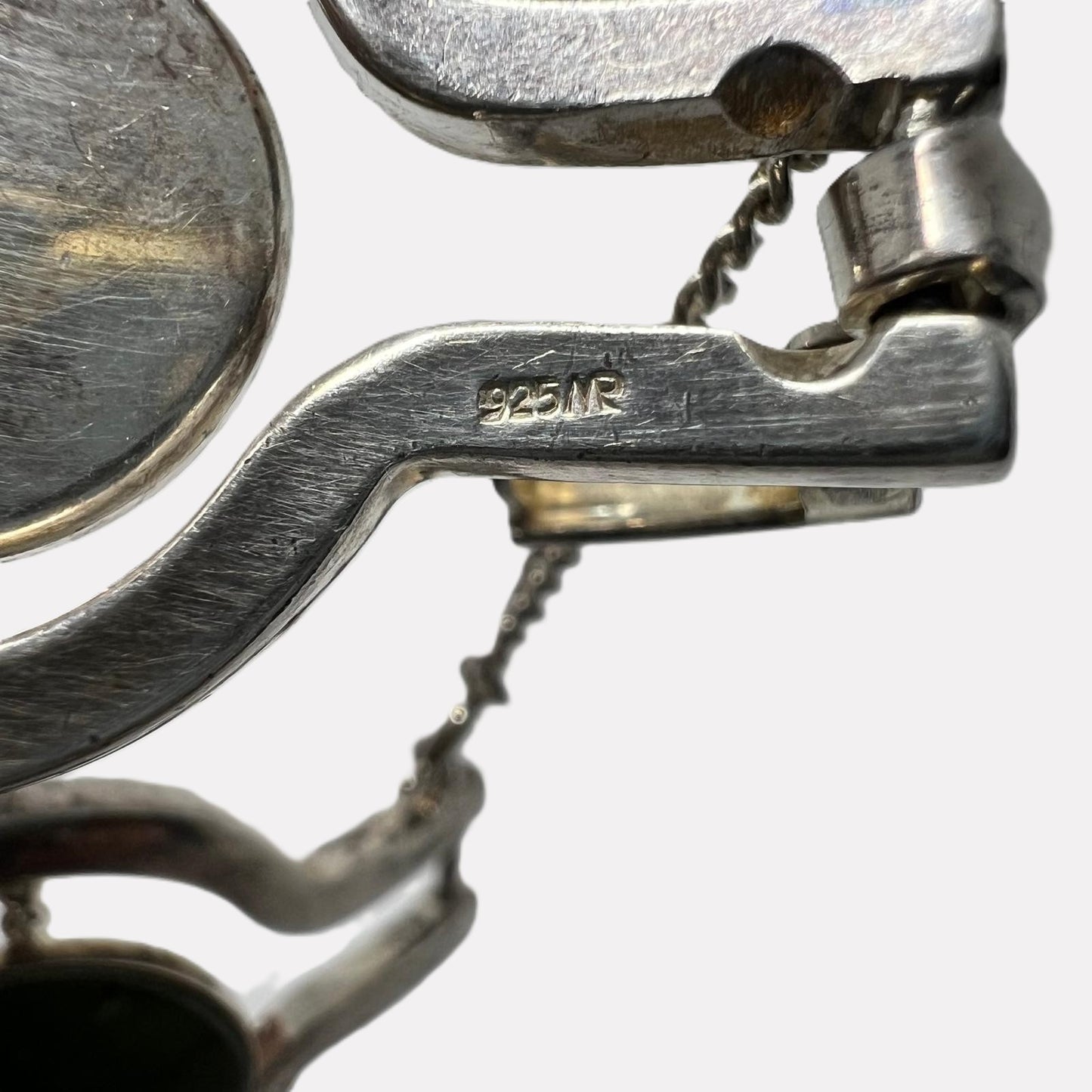 Vintage-Armband mit grüner Nephrit-Jade