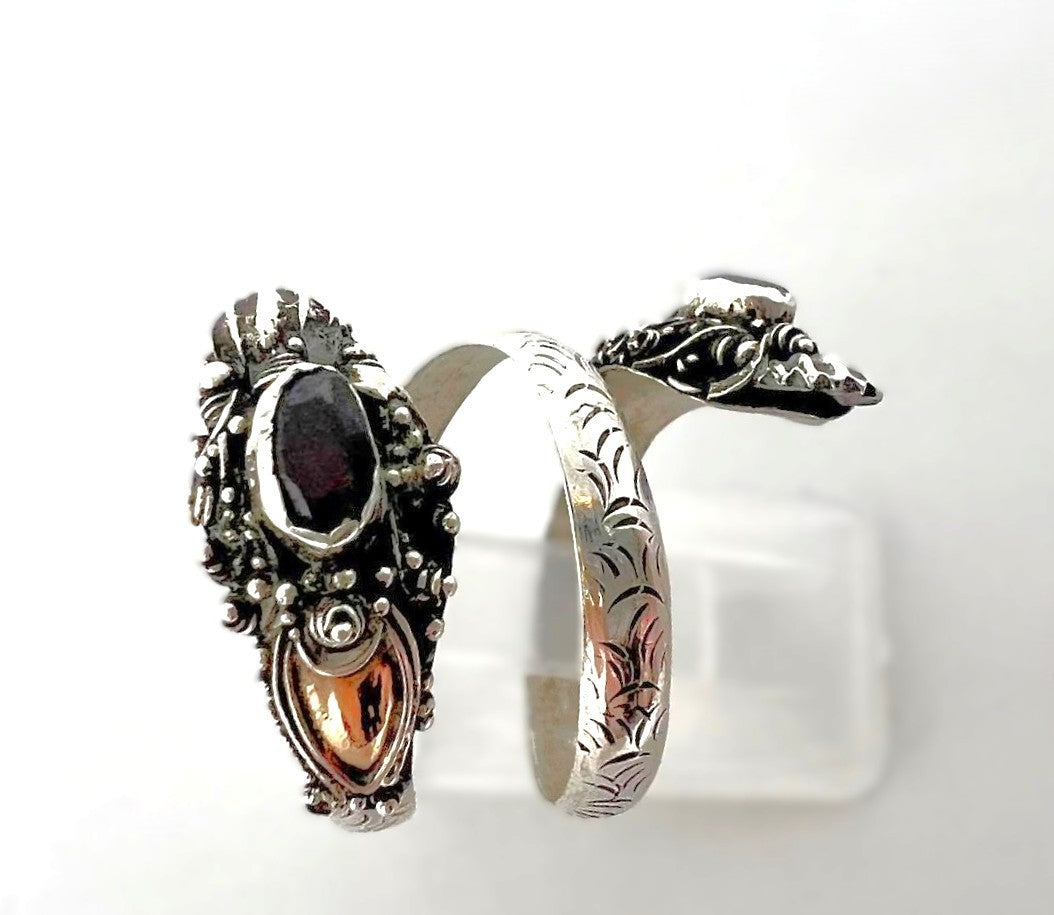 925 Silber Wickel-Schlangenring 