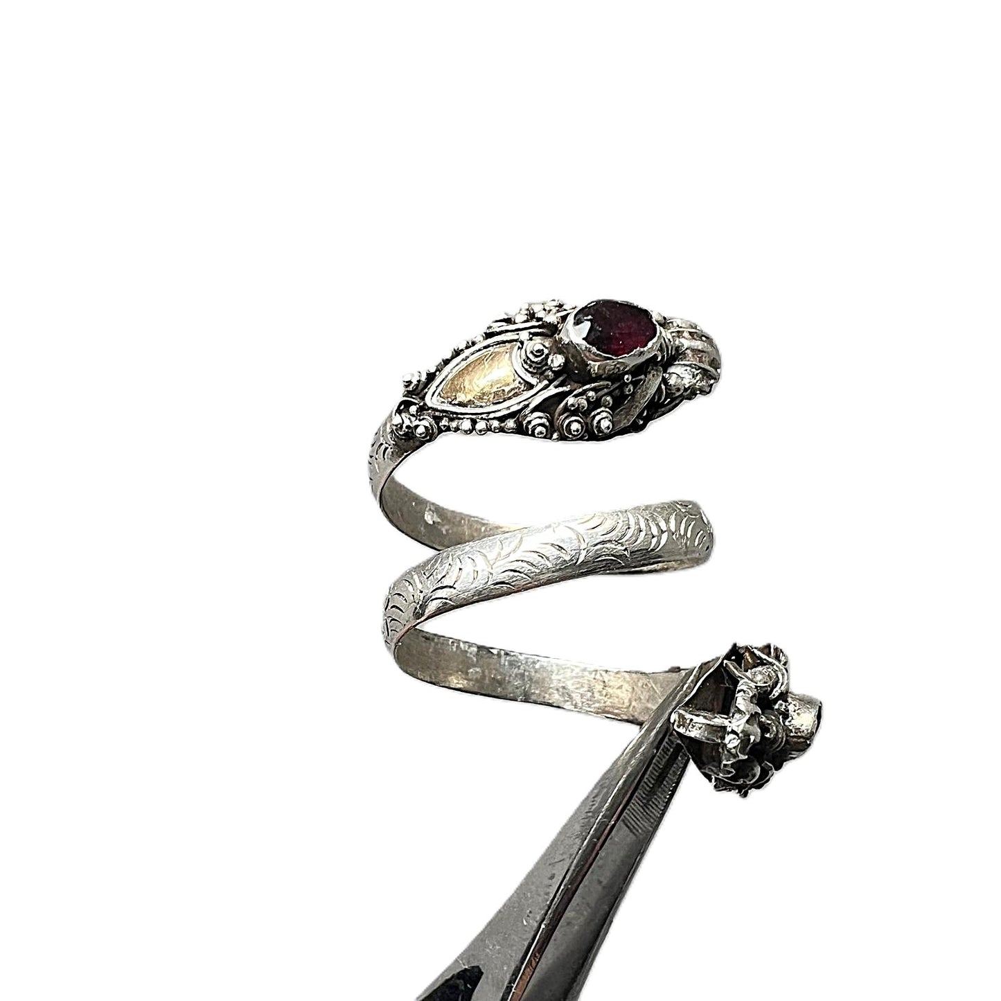 925 Silber Wickel-Schlangenring 