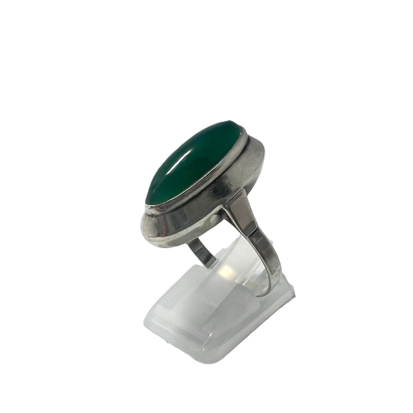 Art Déco 835 Silberring Chrysopras 