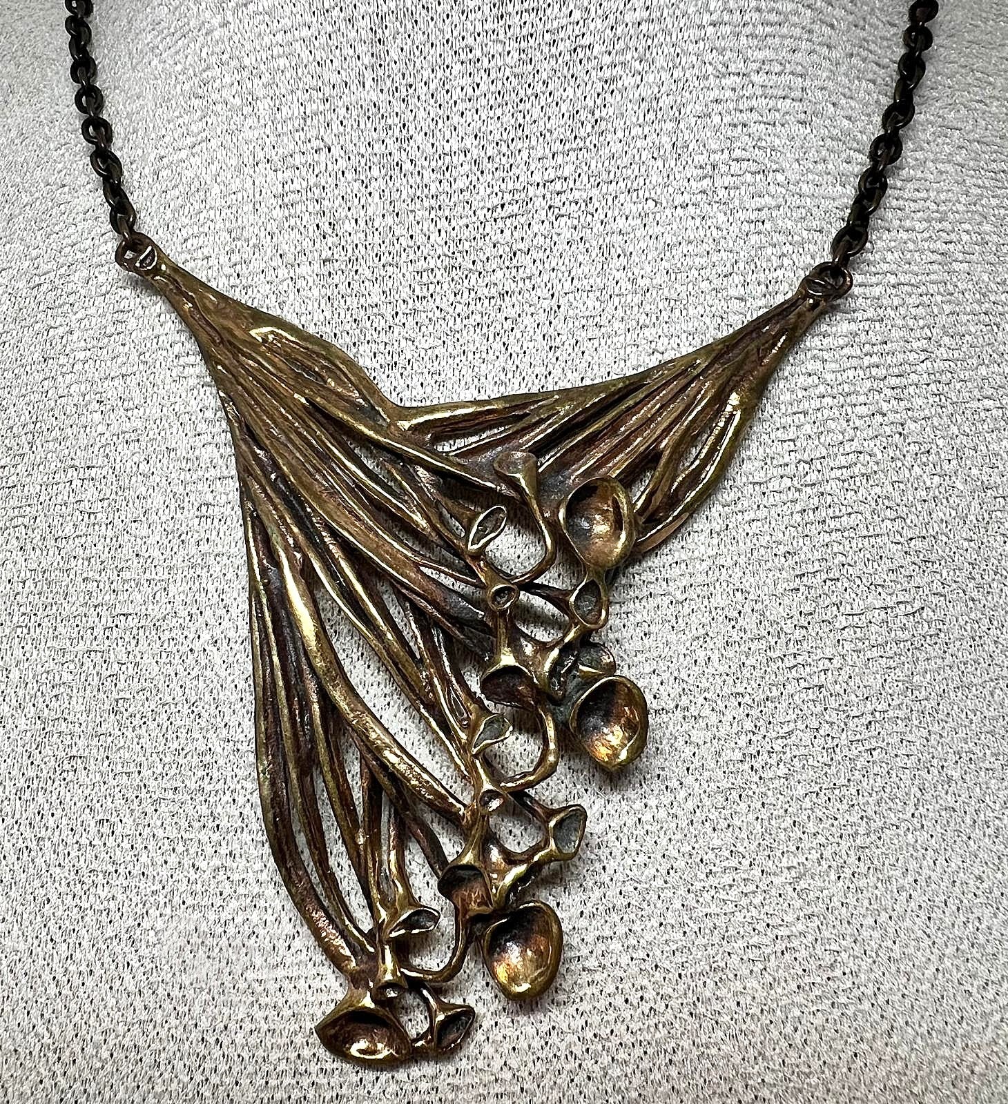 Antike Jugendstil Bronze Halskette