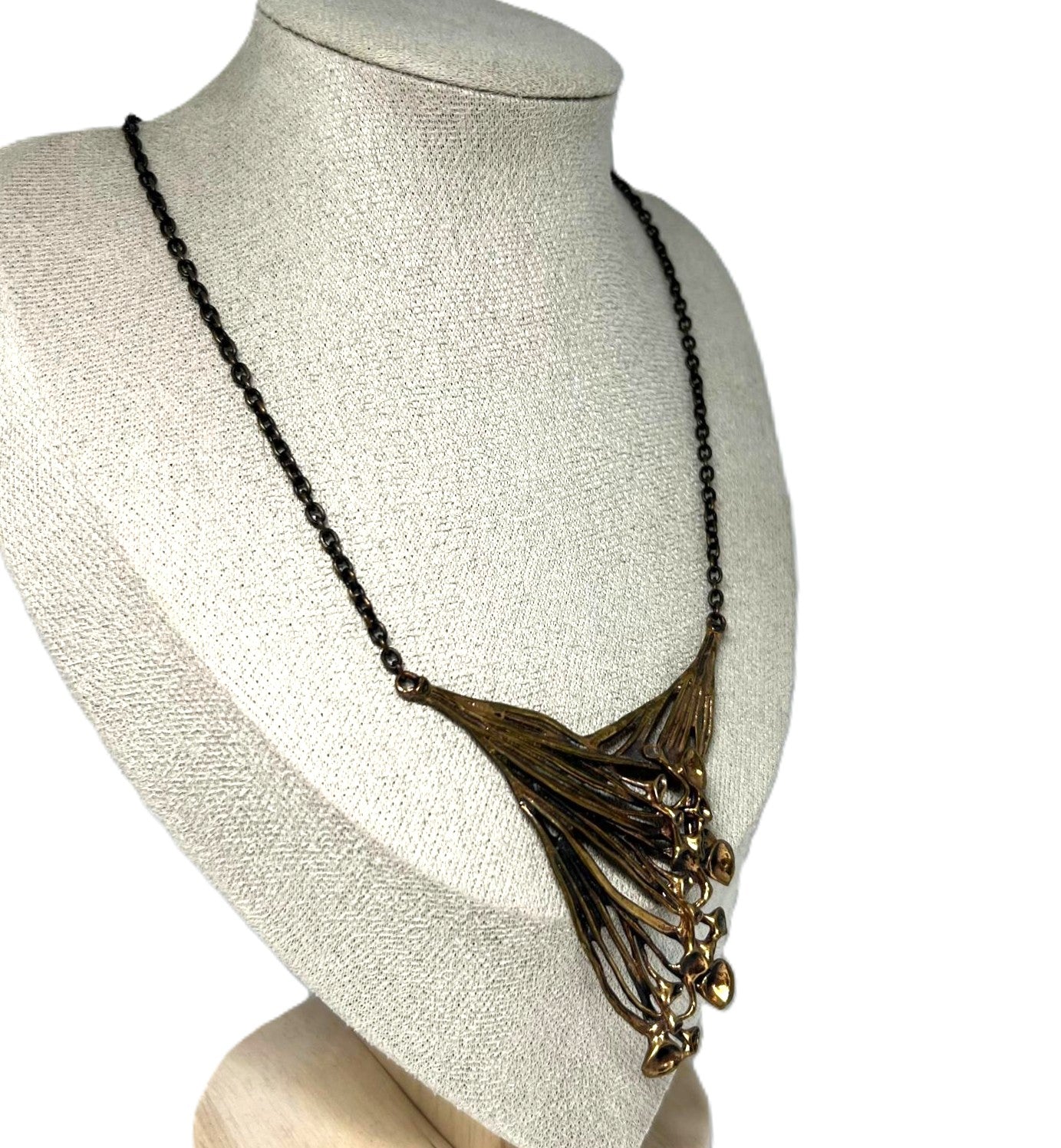 Antike Jugendstil Bronze Halskette