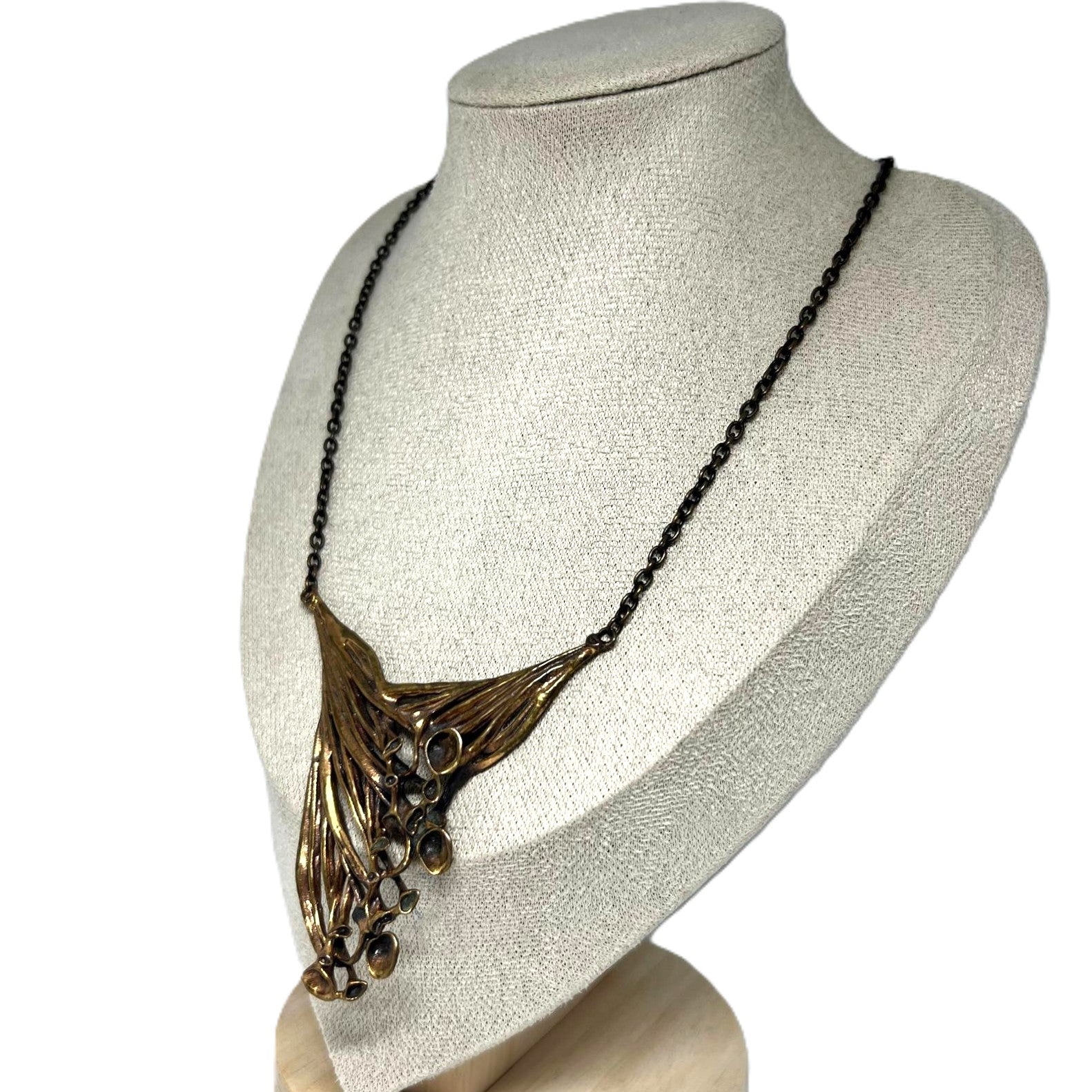 Antike Jugendstil Bronze Halskette