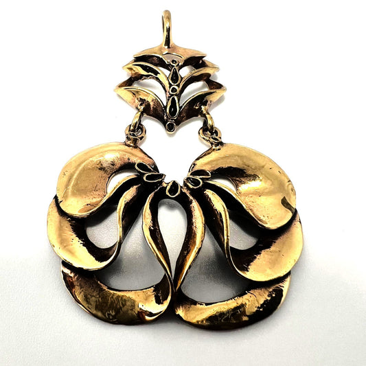 Jugendstil Bronze Anhänger 