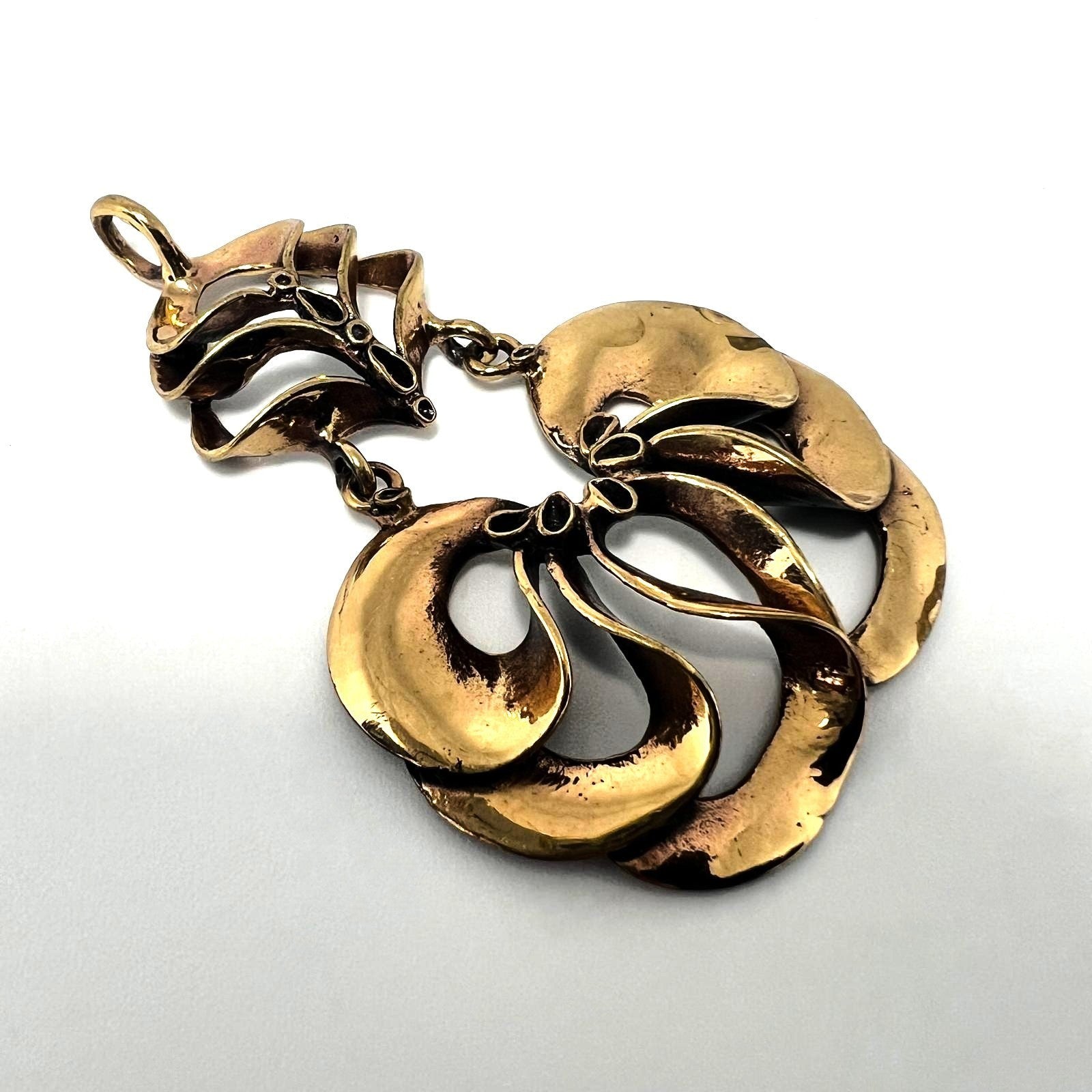 Jugendstil Bronze Anhänger 