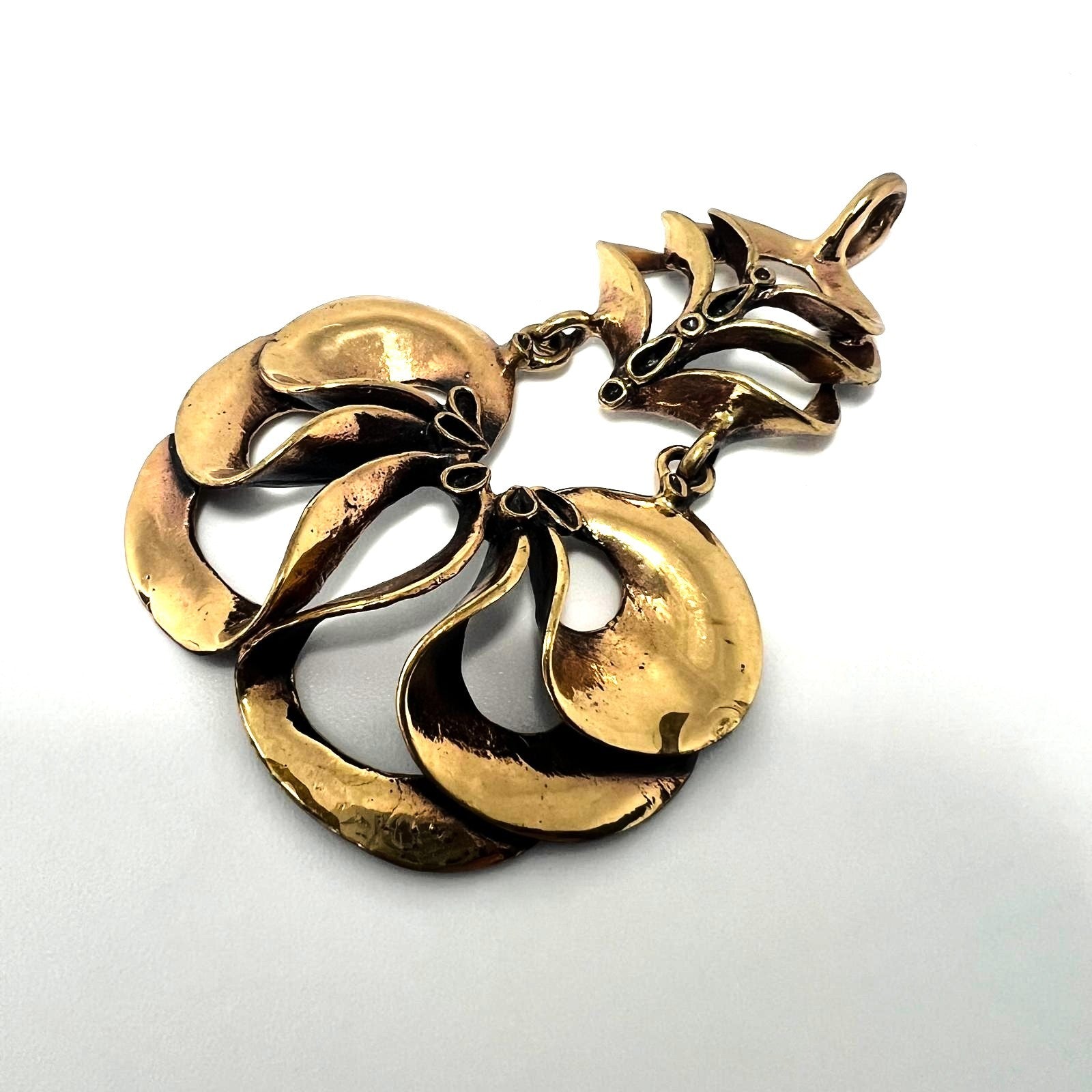 Jugendstil Bronze Anhänger 