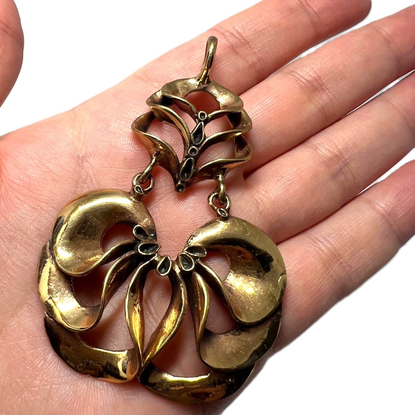 Jugendstil Bronze Anhänger 