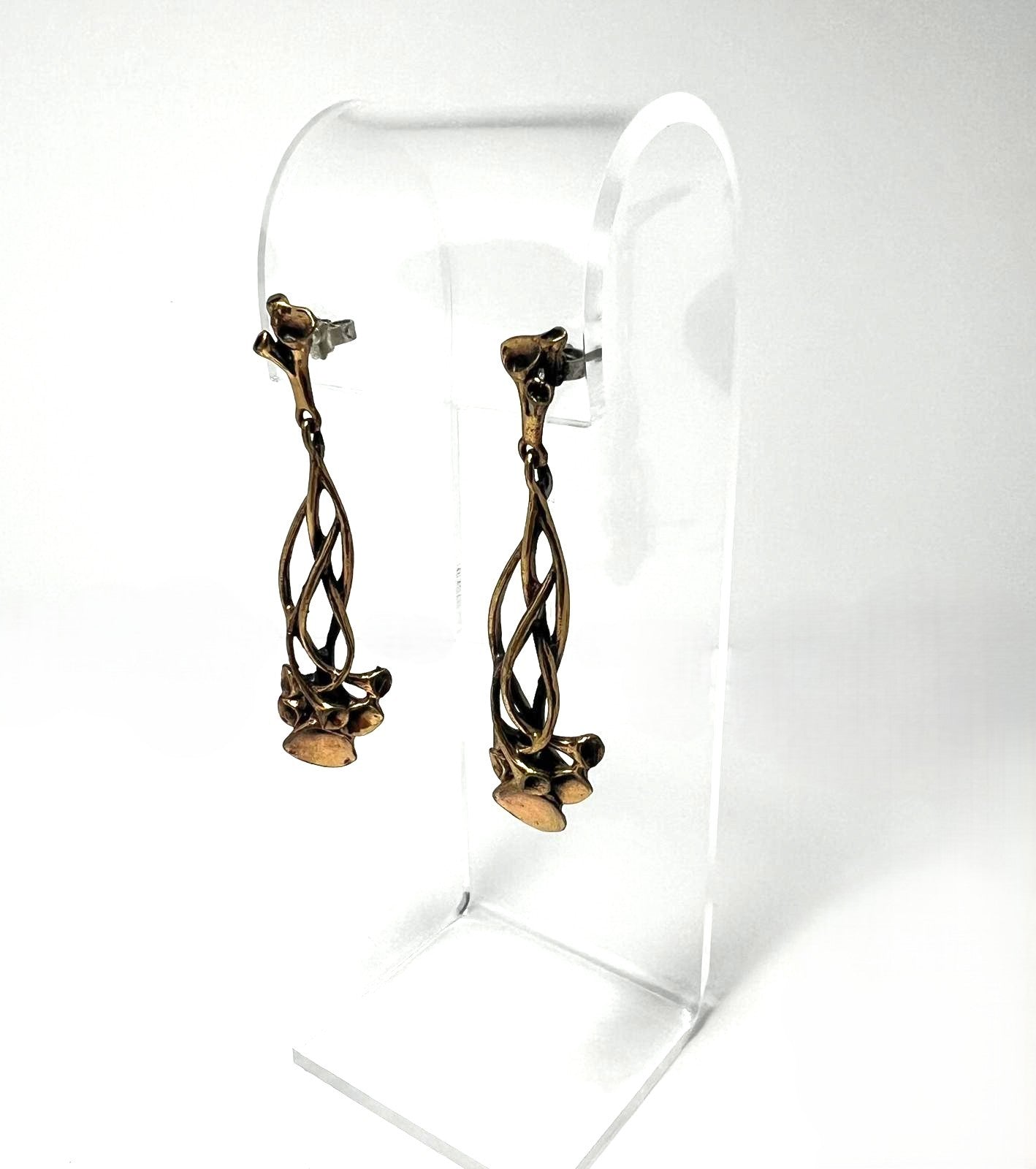 Antike Jugendstil Bronze Ohrhänger