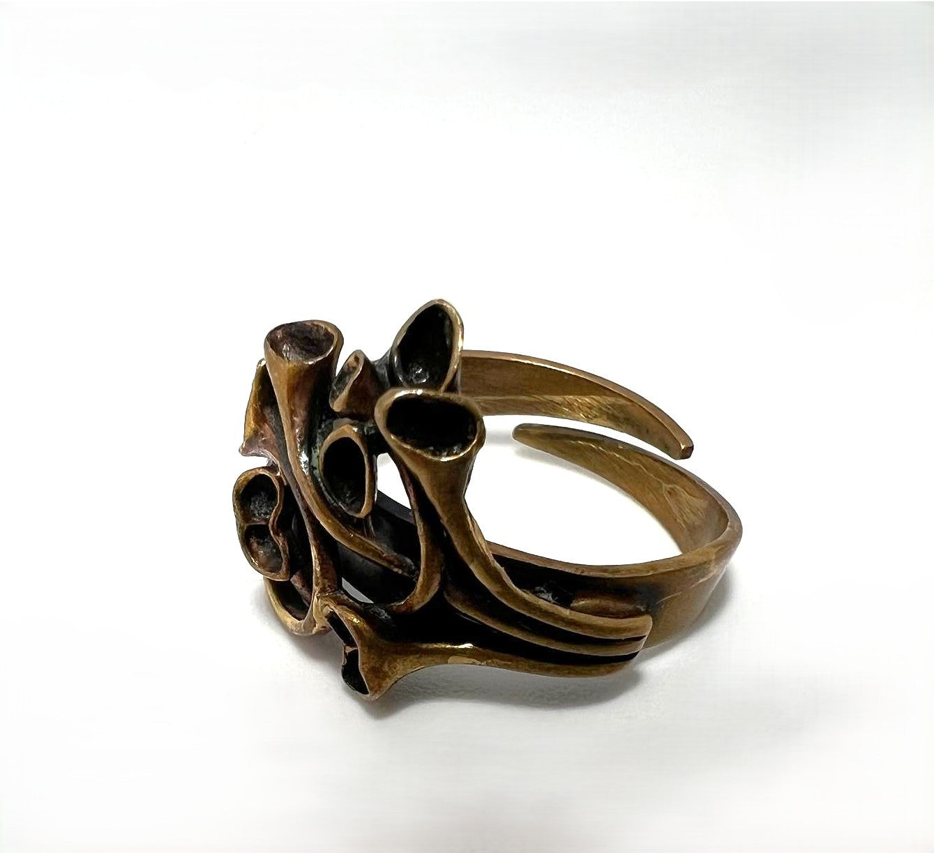 Antiker Jugendstil Bronze Ring 