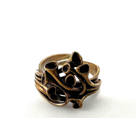 Antiker Jugendstil Bronze Ring 