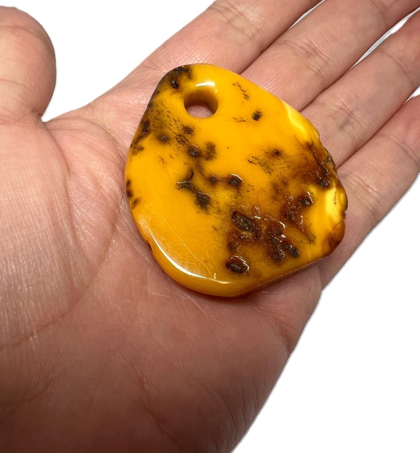 antiker Butterscotch-Bernstein-Anhänger