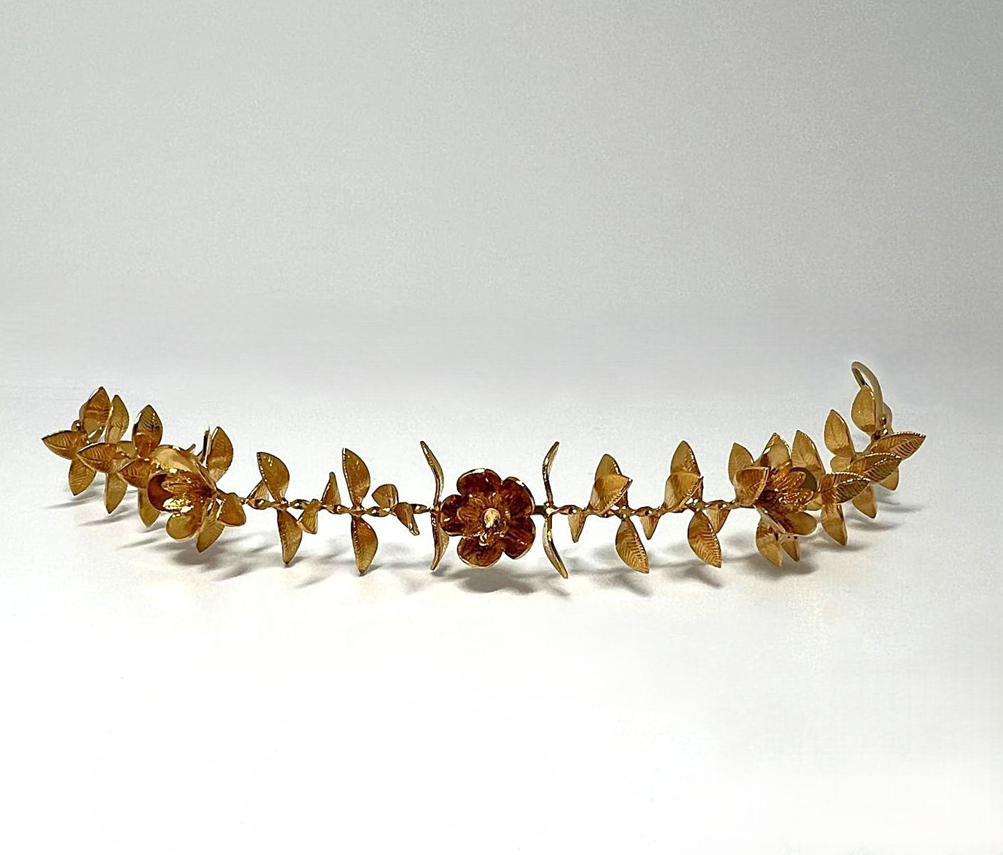  antike vergoldete Haarkrone mit Haarnadel