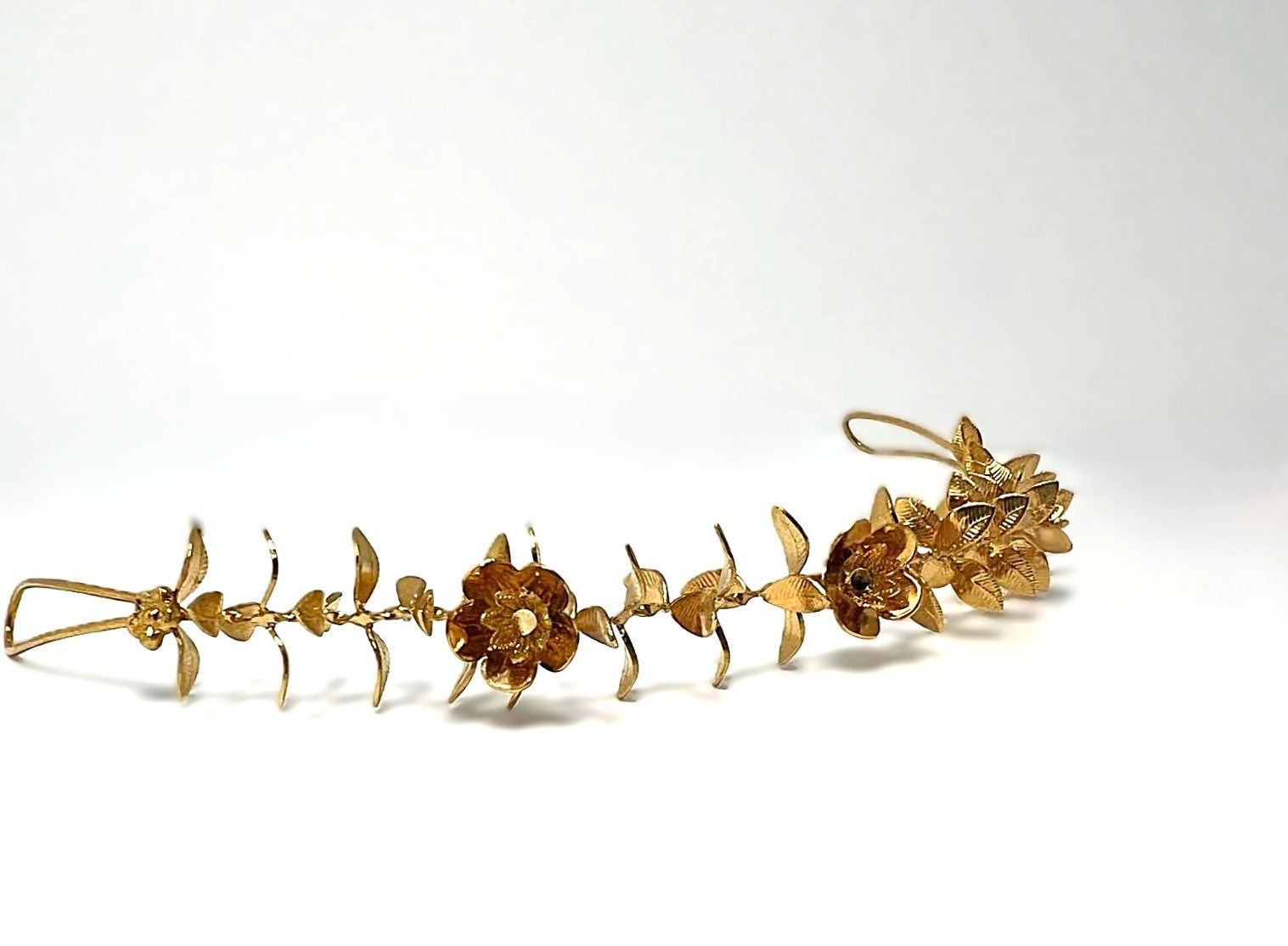  antike vergoldete Haarkrone mit Haarnadel