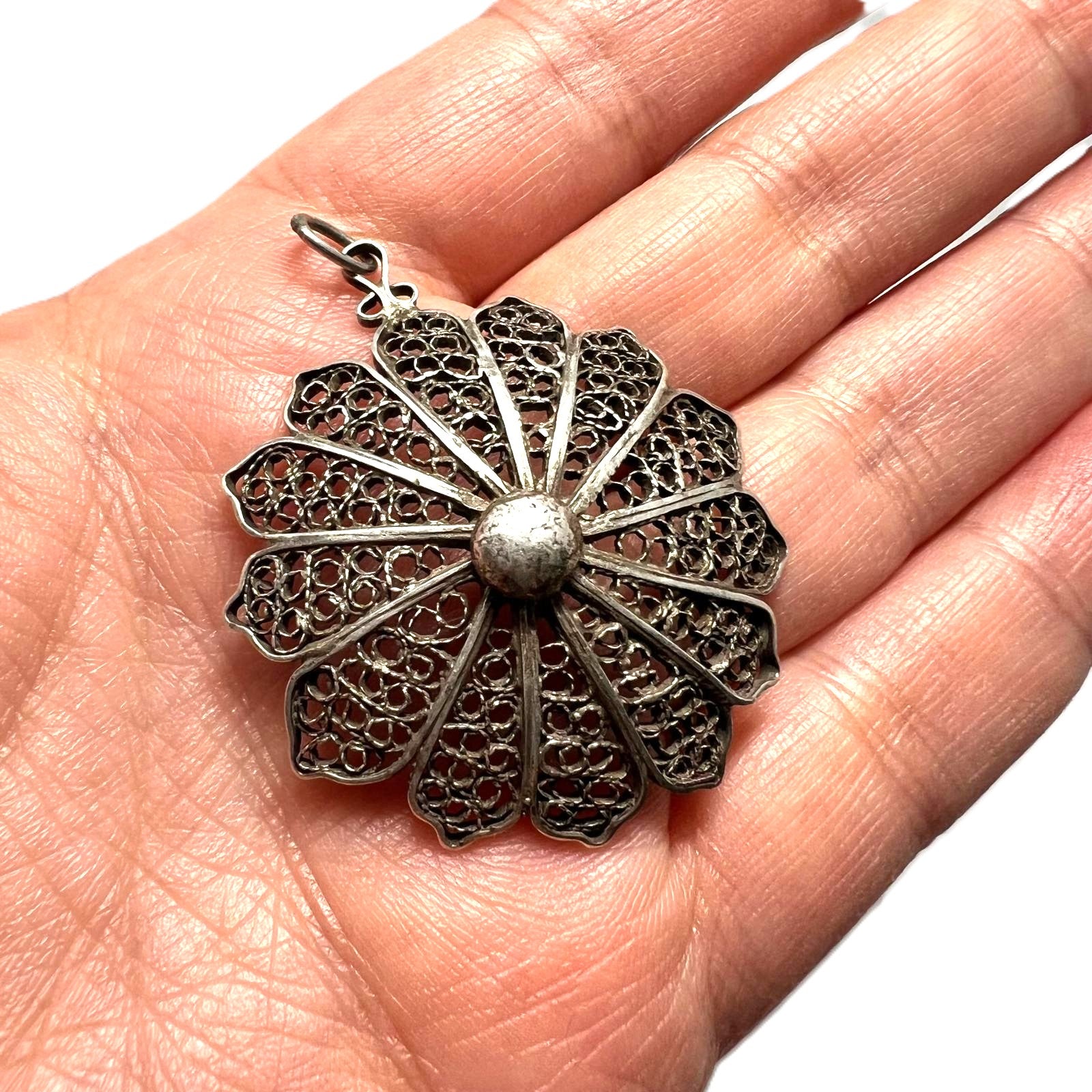 Jugendstil Blumen Anhänger 