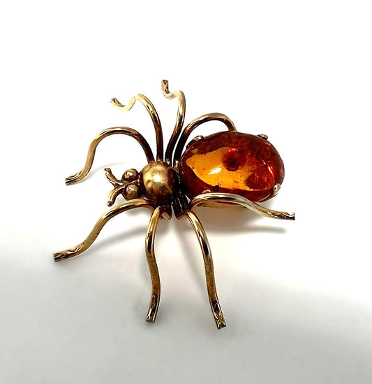 Vintage Bernstein Spinnen Brosche 
