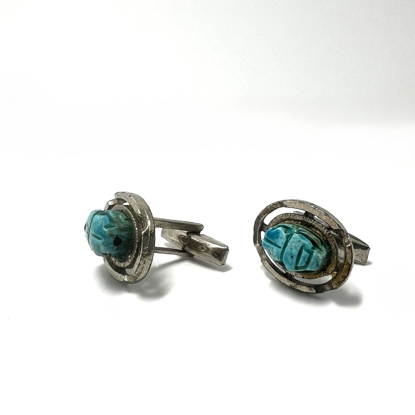 Vintage Scarab Manschettenknöpfe
