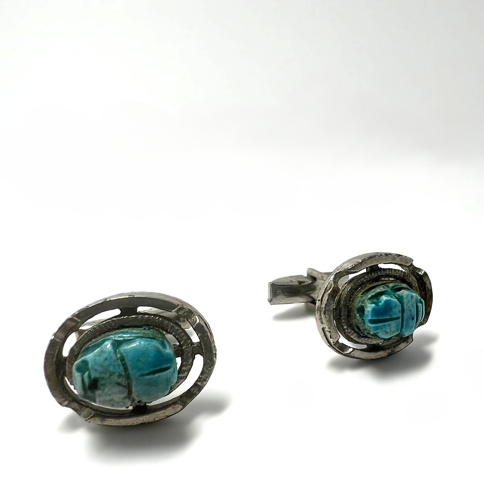 Vintage Scarab Manschettenknöpfe