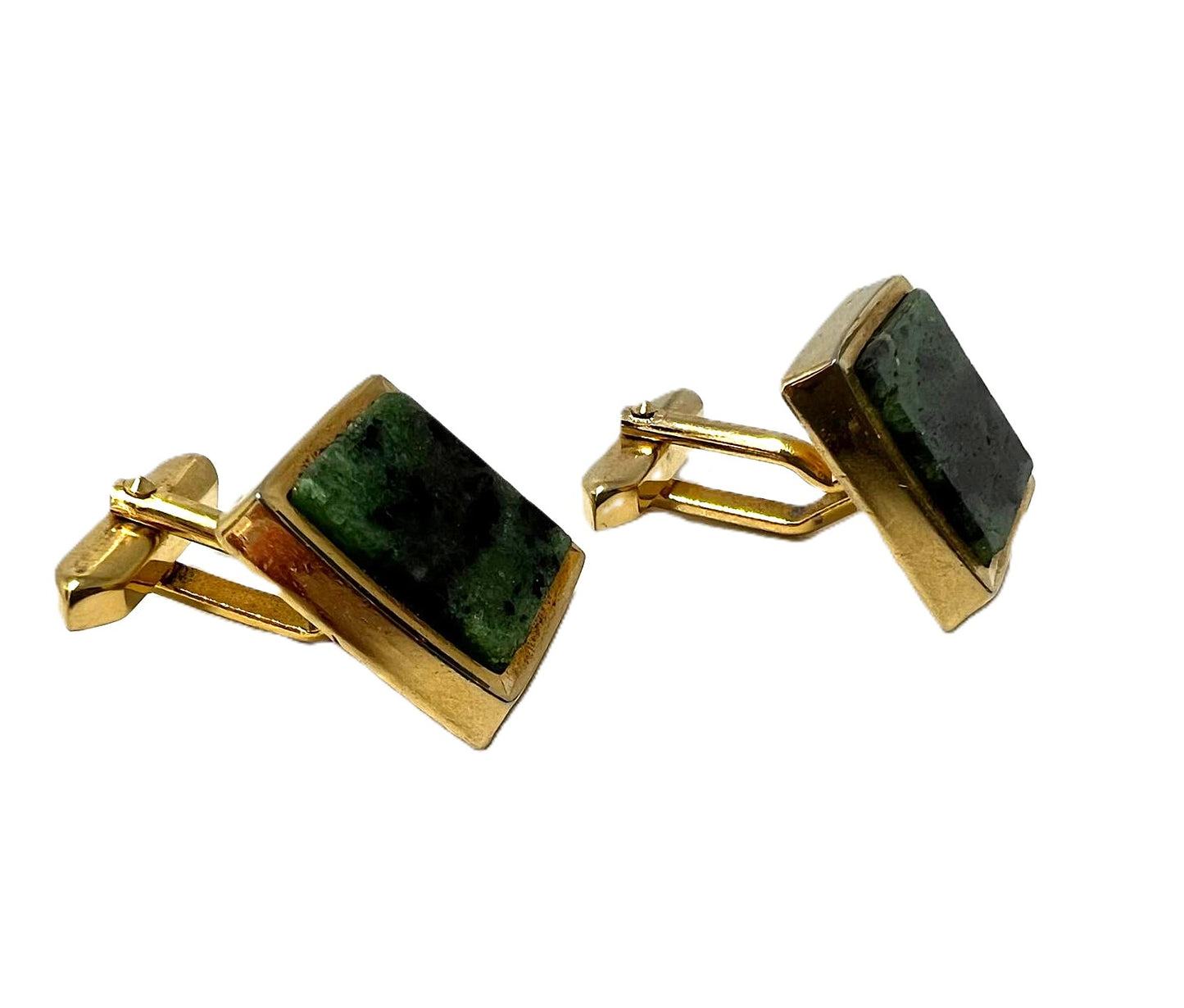 Vintage Green Jasper Cufflinks