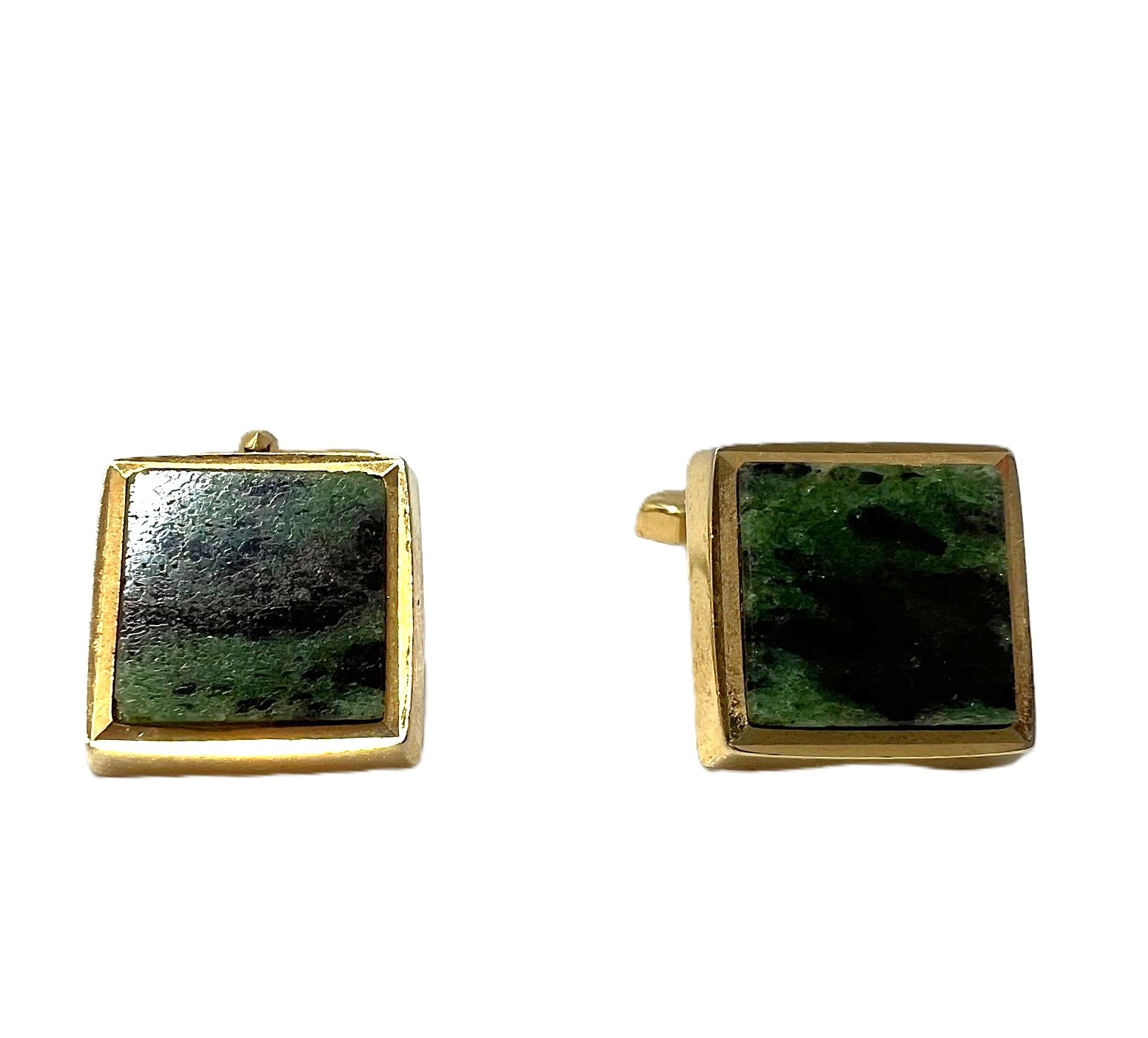 Vintage Green Jasper Cufflinks