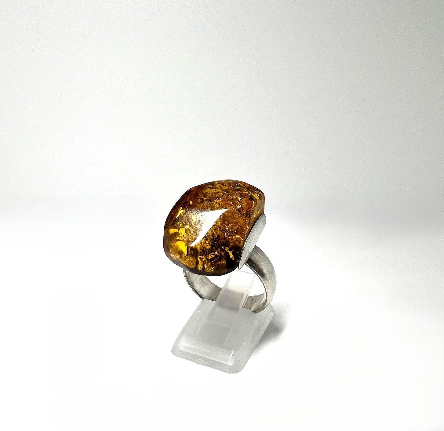925 Silber Bernstein Ring 