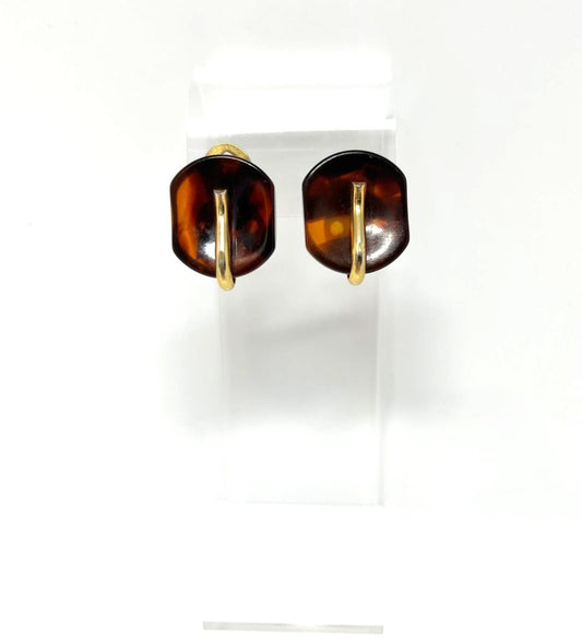 Vintage Art Deco Ohrclips Bakelit 