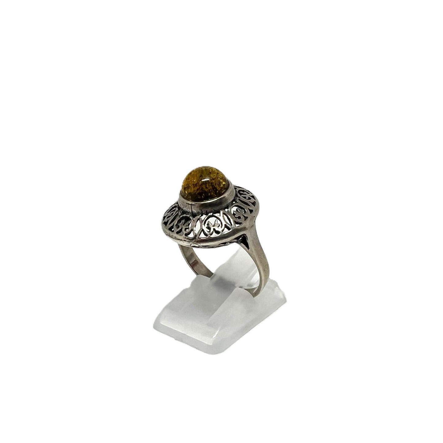 Vintage Amber Bernsteinring 