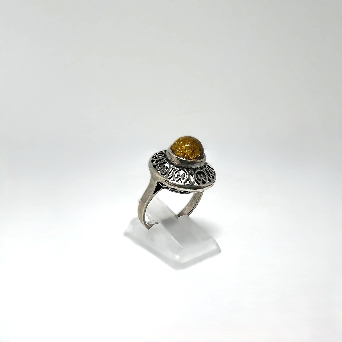 Vintage Amber Bernsteinring 
