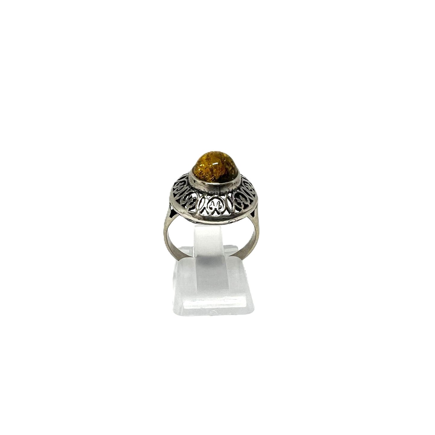 Vintage Amber Bernsteinring 