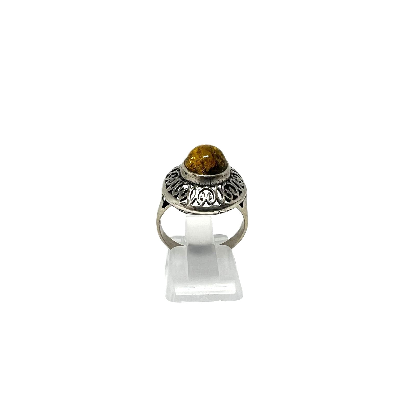 Vintage Amber Bernsteinring 