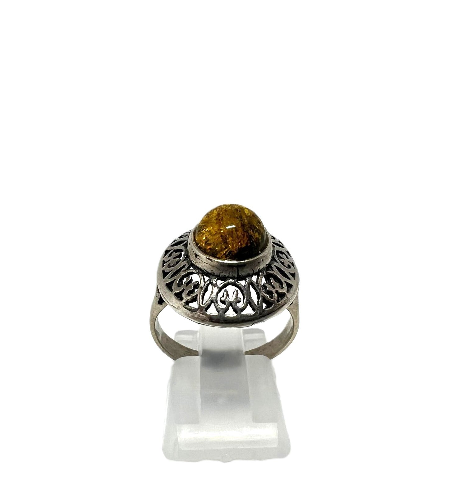 Vintage Amber Bernsteinring 