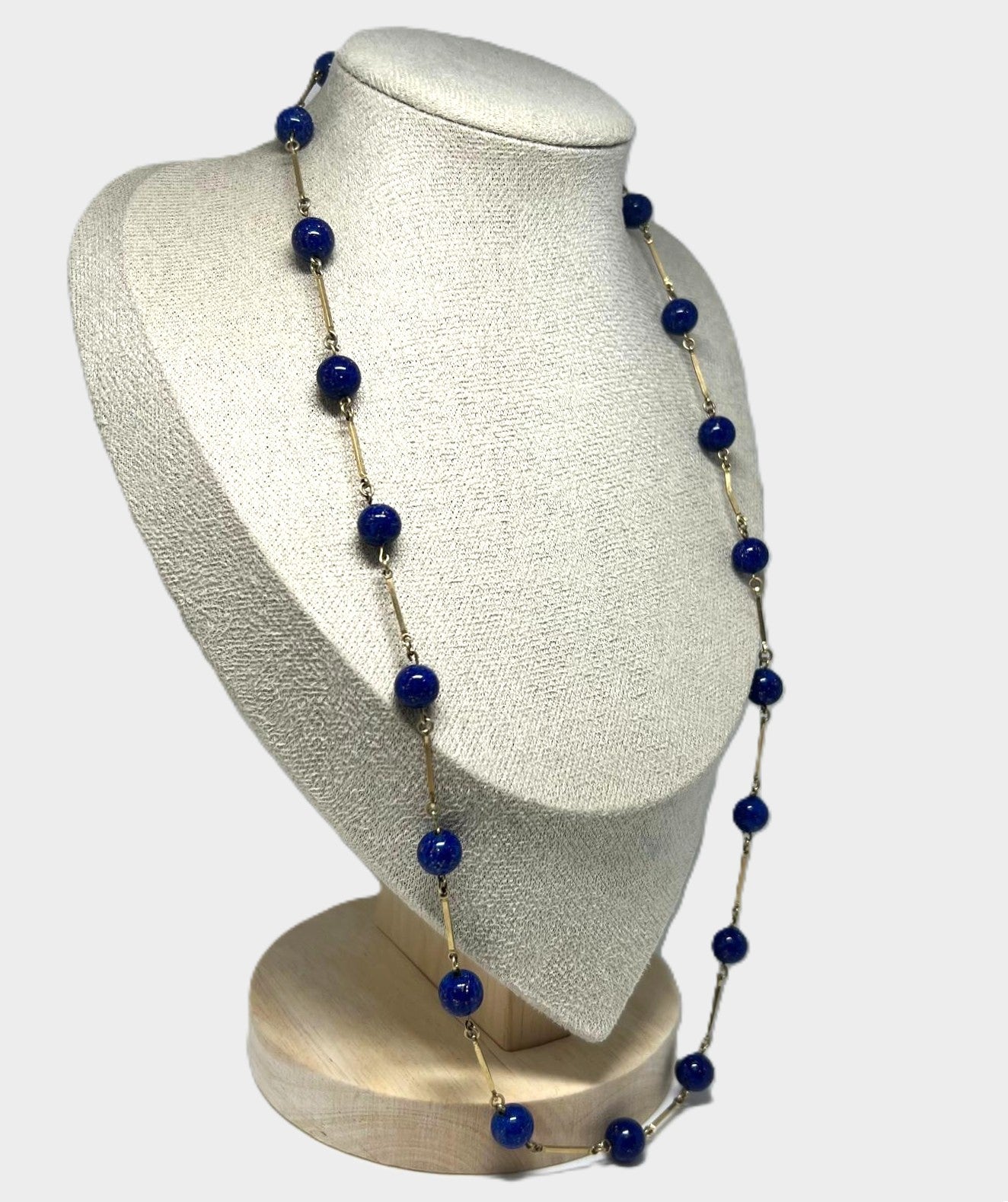 Vintage Lapislazuli Station-Kette