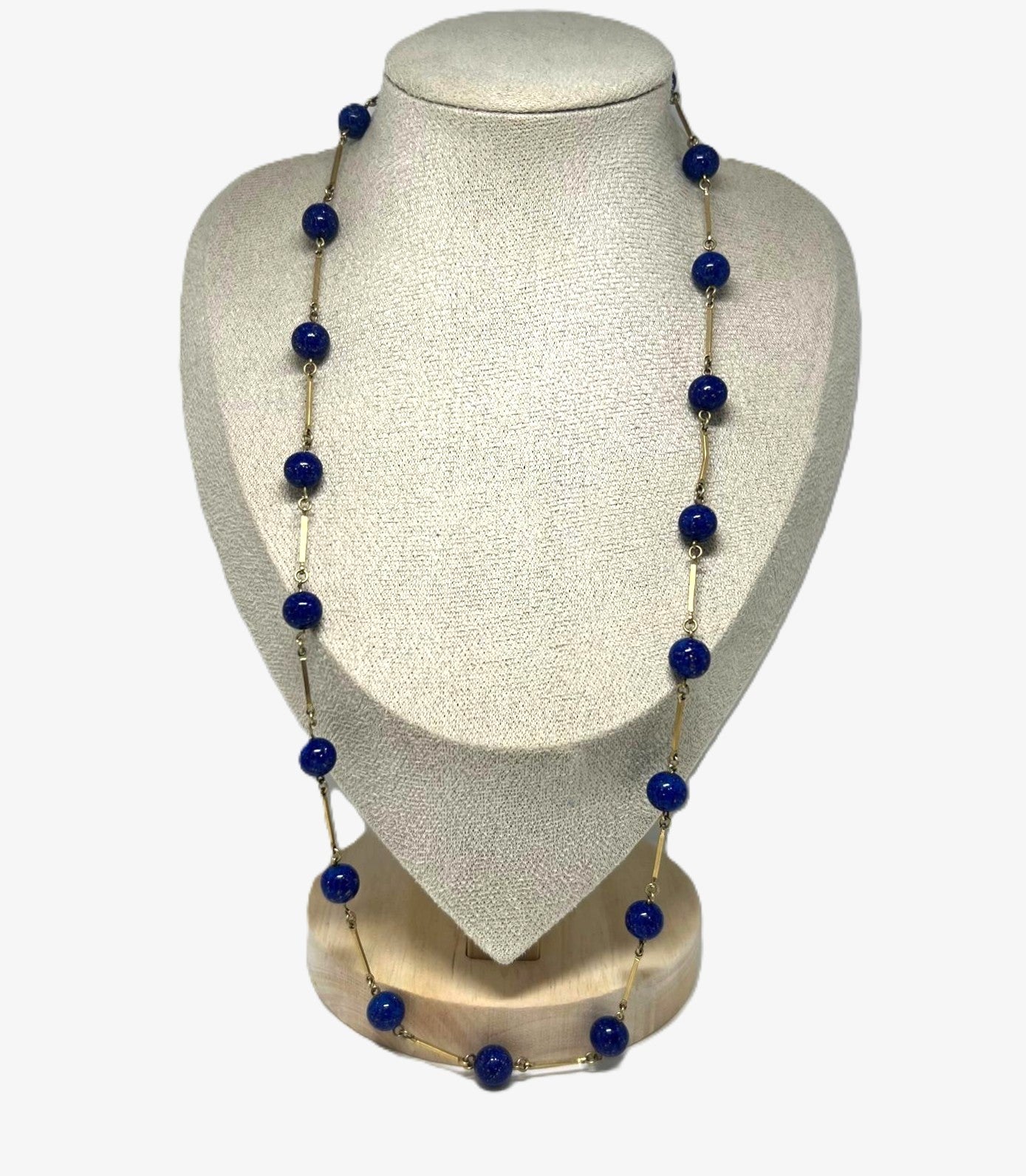Vintage Lapislazuli Station-Kette