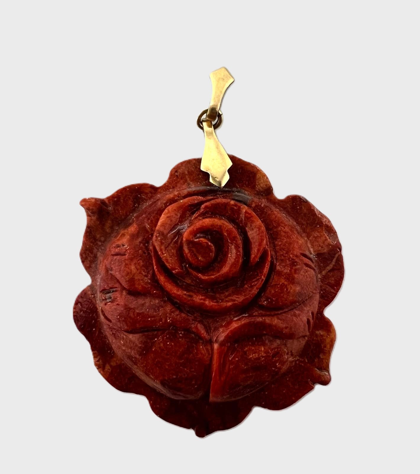 Vintage Korallenrose Anhänger