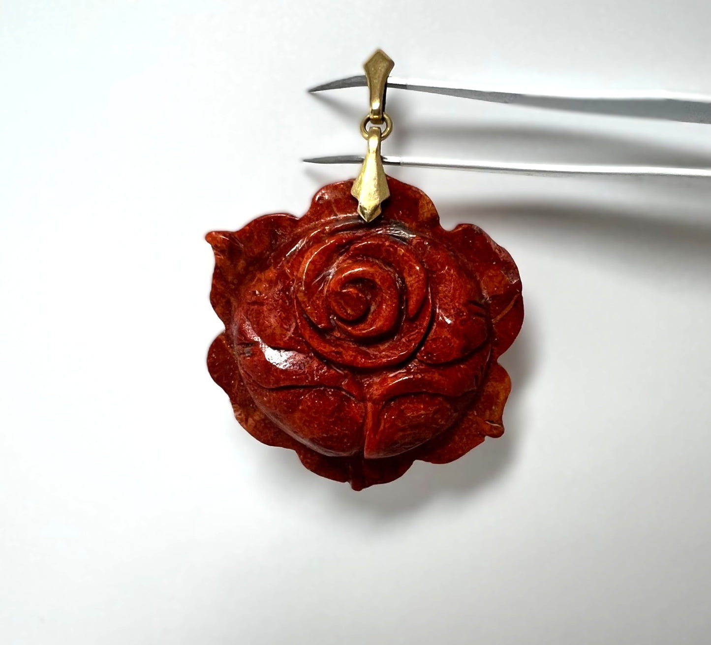Vintage Korallenrose Anhänger