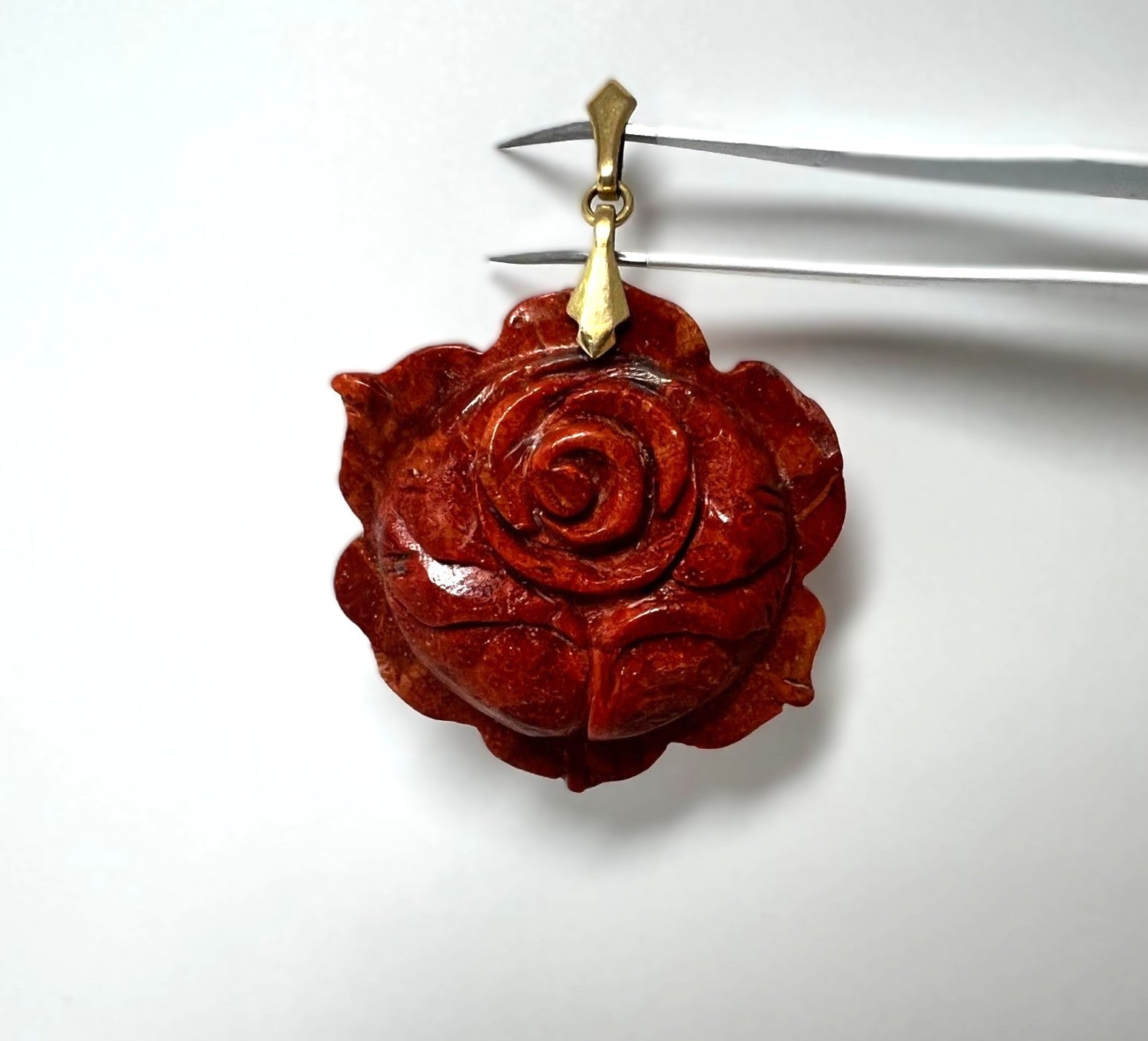 Vintage Korallenrose Anhänger