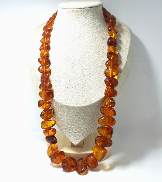 Vintage Cognac Bernstein Kette