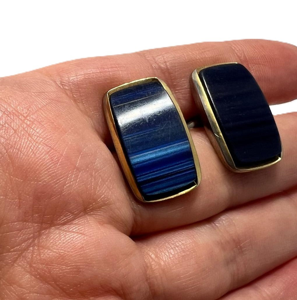 Manschettenknöpfe Blaues Tigerauge
