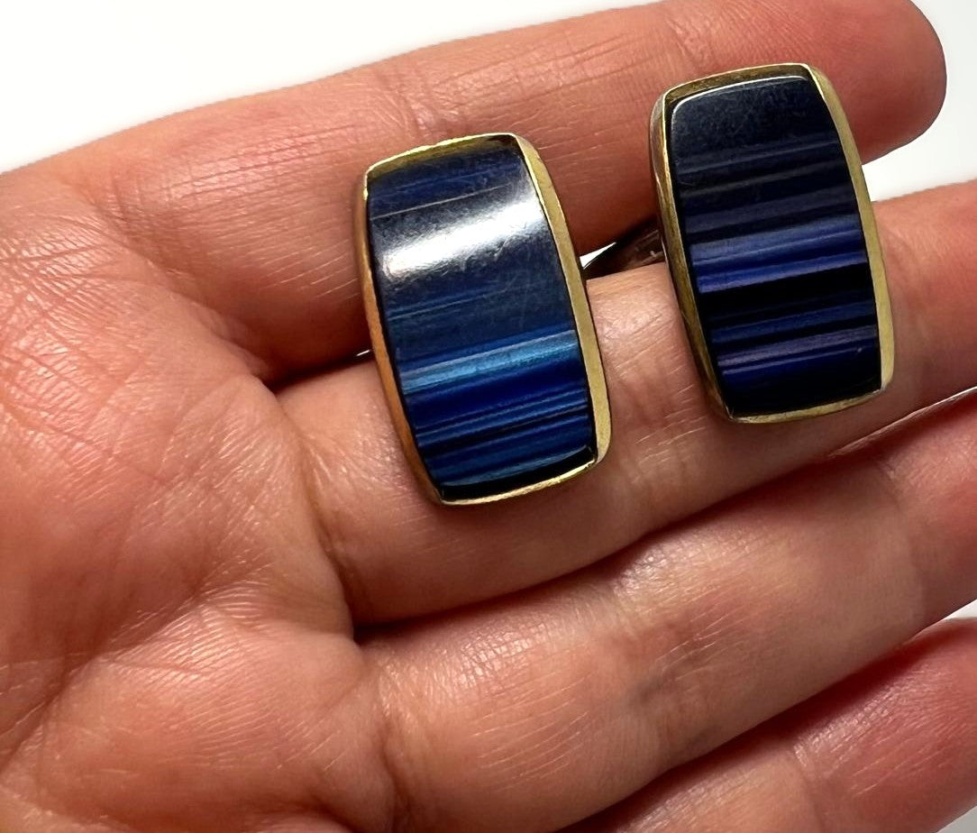 Manschettenknöpfe Blaues Tigerauge