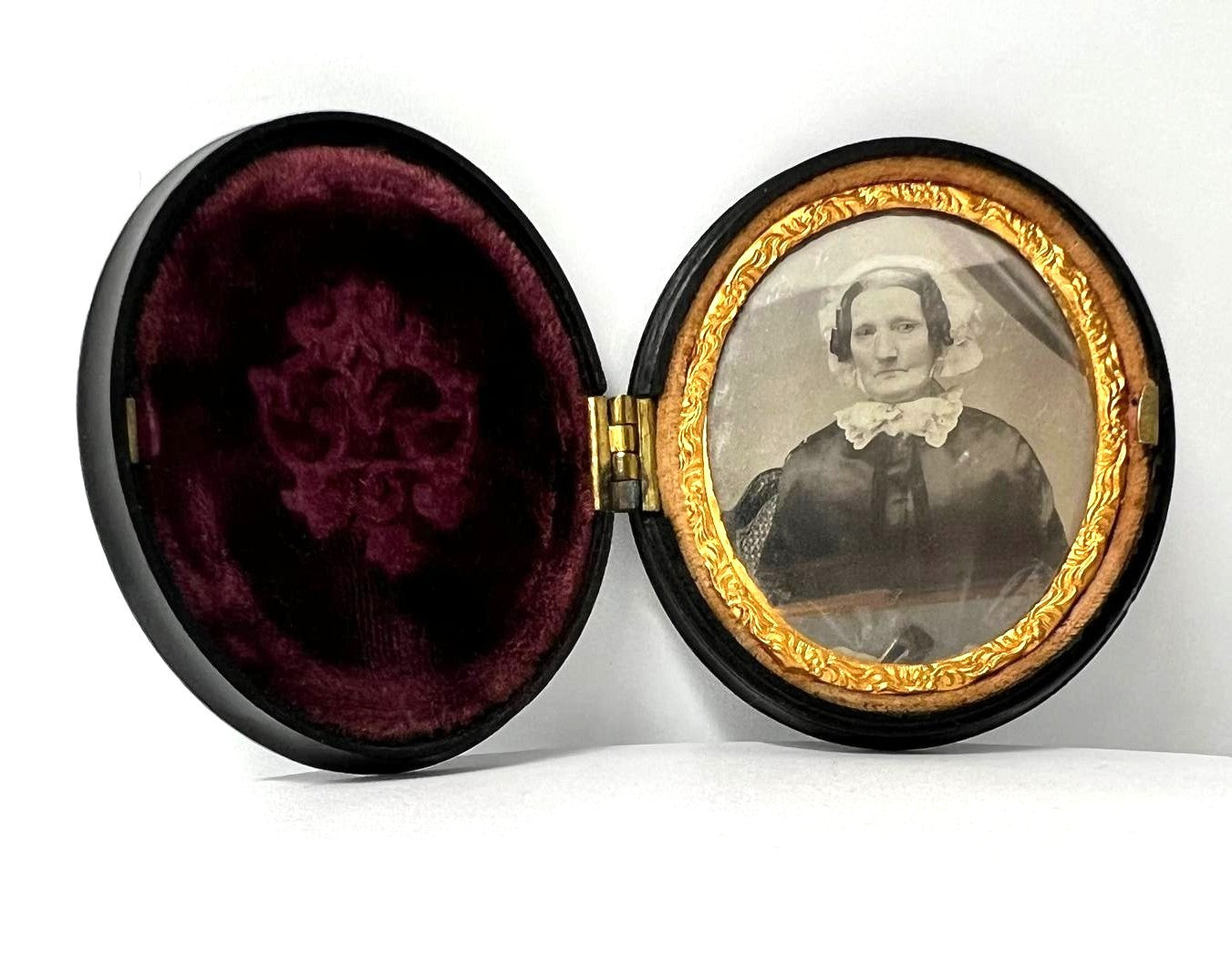 Antikes viktorianisches Union Case mit Daguerreotypie 