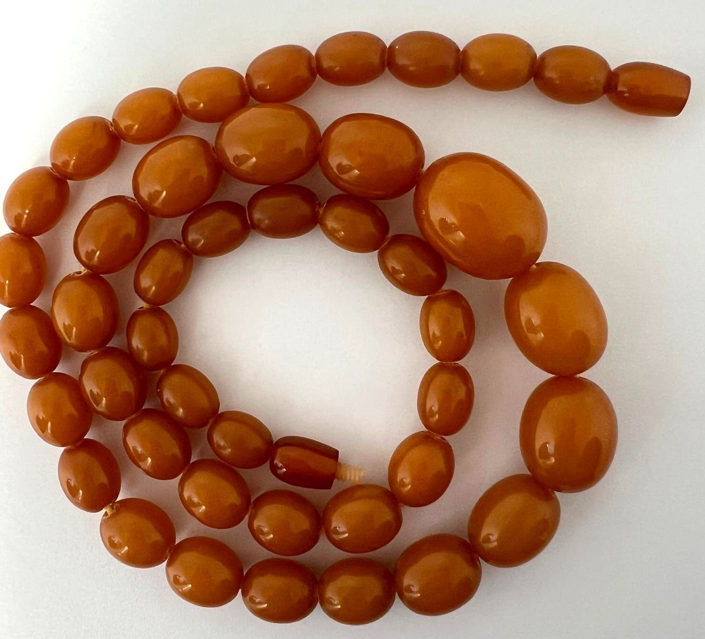 Vintage Bernsteinkette 61 cm Butterscotch