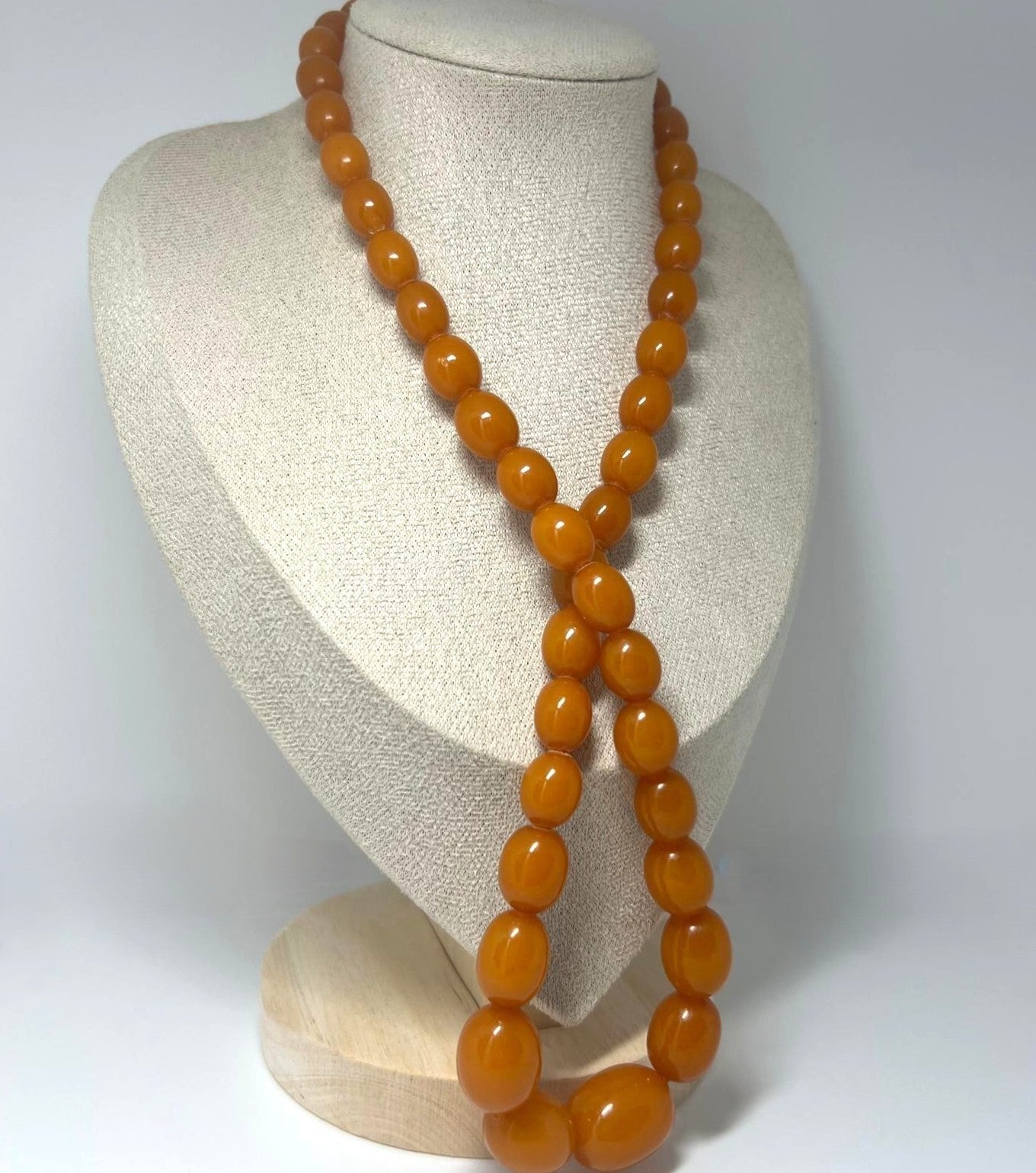 Vintage Bernsteinkette 61 cm Butterscotch