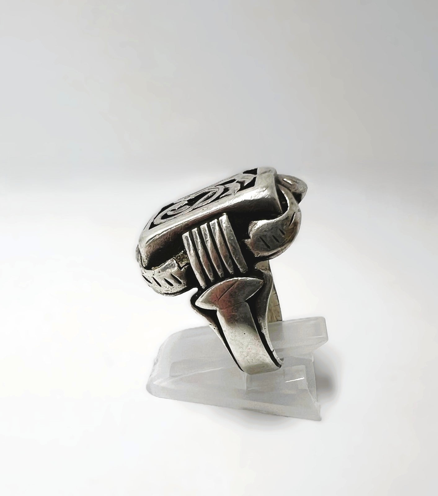 Antiker 900er Silberring Herren, Monogrammring